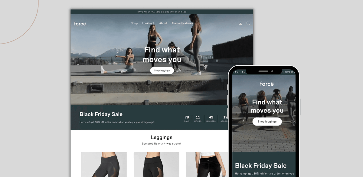 Streamline theme preview featuring a sleek and modern design