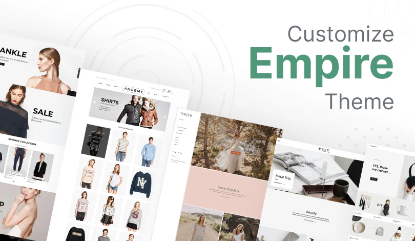 Empire theme preview highlighting its suitability for large catalogs